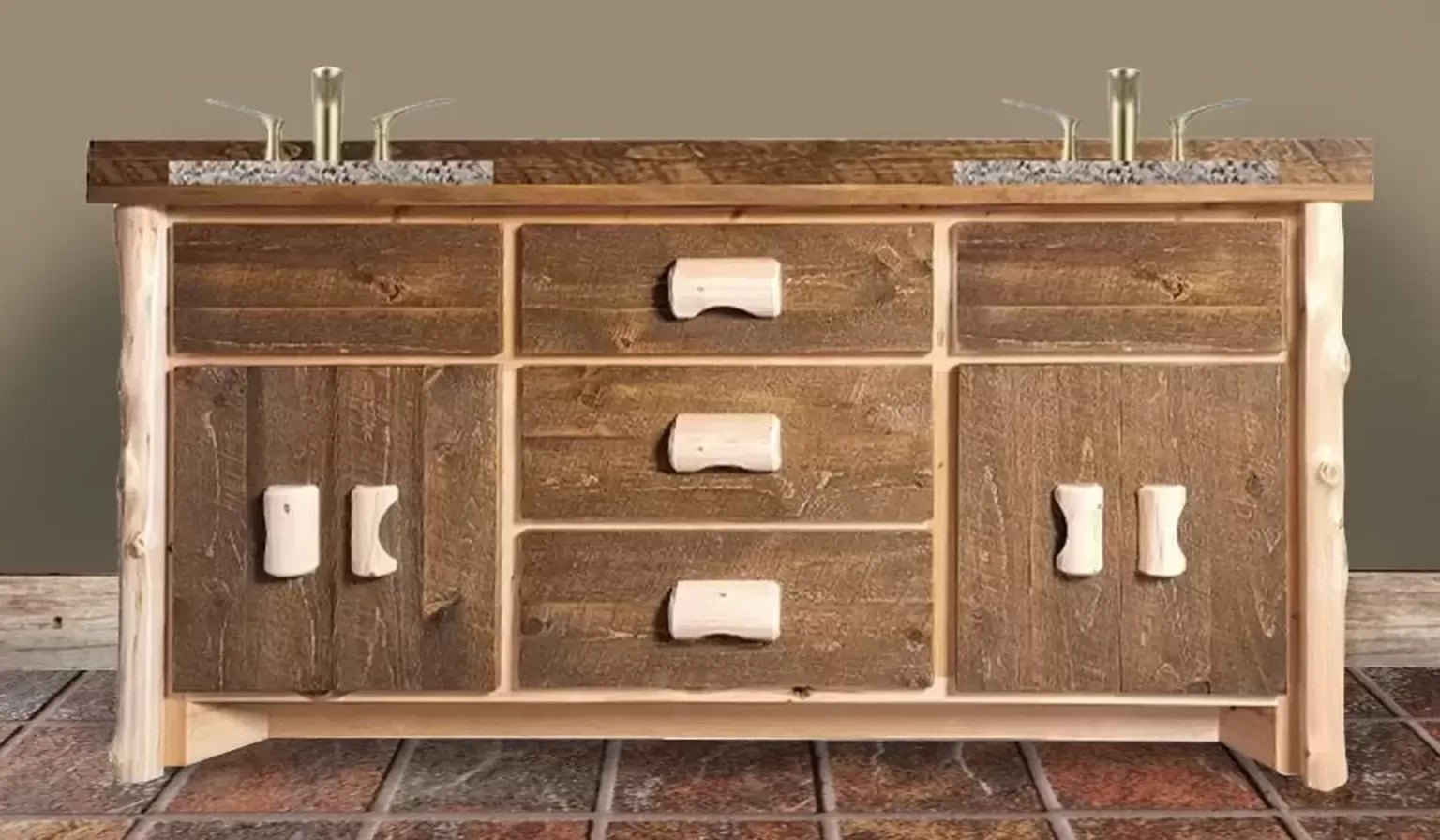 Rustic Bathroom Vanities - LogHeads Home Center