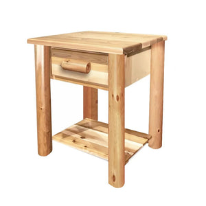 24 inch nightstand with shelf
