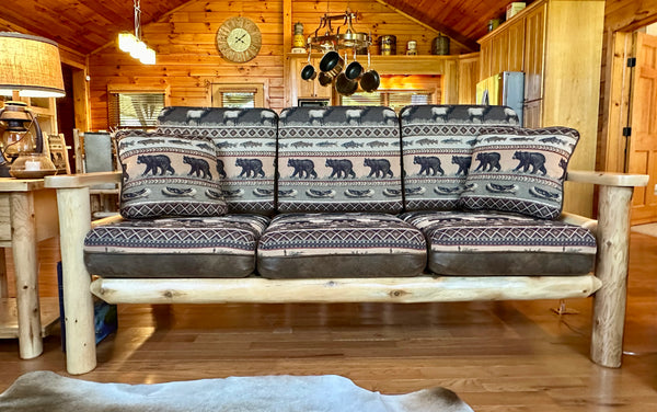 LogHeads Paddle Arm Couch-Log Couch-LogHeads Home Center-Log Furniture