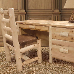 Rustic Office Furniture, Log Office Furniture, Log Desk