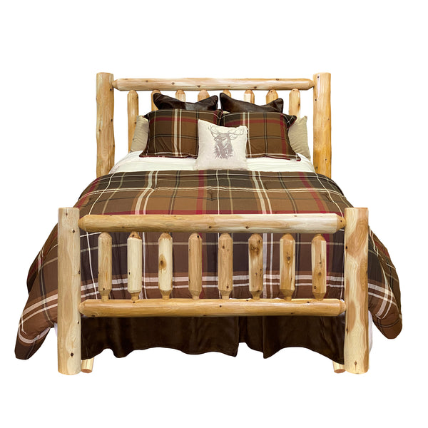 Log Bed | Timber Creek Log Bed Hand Hewn Log Texture from LogHeads Home Center located in Lancaster, KY