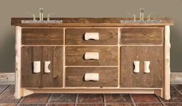 Rustic Bathroom Vanities, Log Vanities
