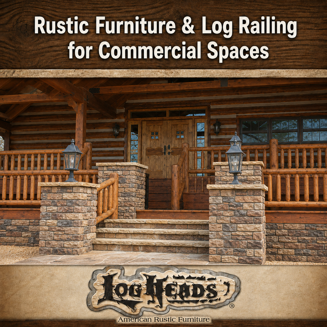 Rustic Furniture & Log Railing for Commercial Spaces: Ideas from Lodges and Campgrounds
