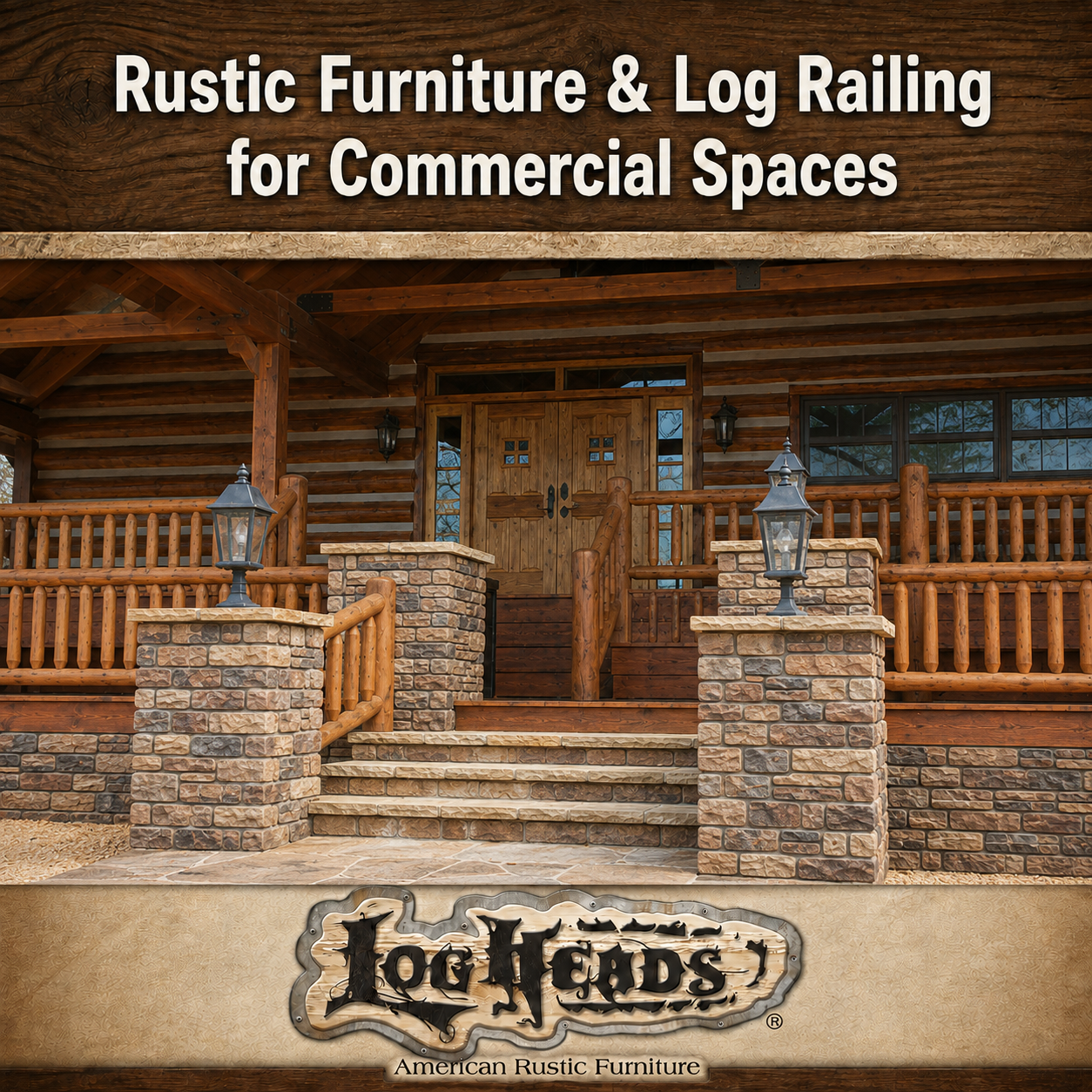 Rustic Furniture & Log Railing for Commercial Spaces: Ideas from Lodges and Campgrounds