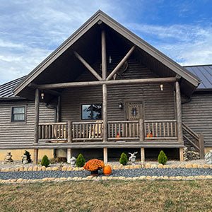 Log Railing Kits, interior log railing, exterior log railing, deck railing, patio railing, rustic railing and custom log railing from Log Heads Home Center Log Furniture & Log Railing Manufacturing Company.