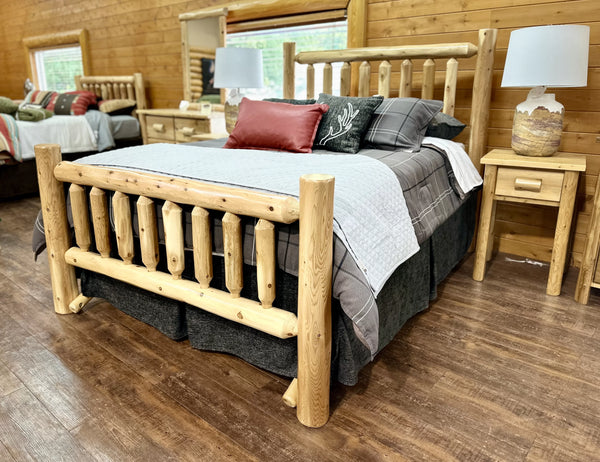 Log Bed | 4 Poster Log Bed Frame - LogHeads Home Center