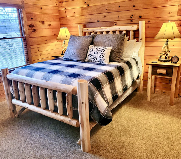 Log Bed | 4 Poster Log Bed Frame - LogHeads Home Center