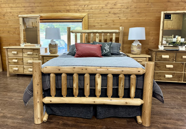 Log Bed | 4 Poster Log Bed Frame - LogHeads Home Center