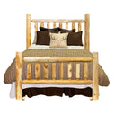 Log Bed | 4 Poster Log Bed in Hand Hewn Log Texture from LogHeads Home Center Log Furniture Manufacturing Company in Lancaster, KY