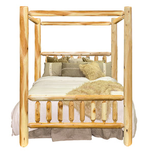 Platform Bed Frame | Canopy Log Bed