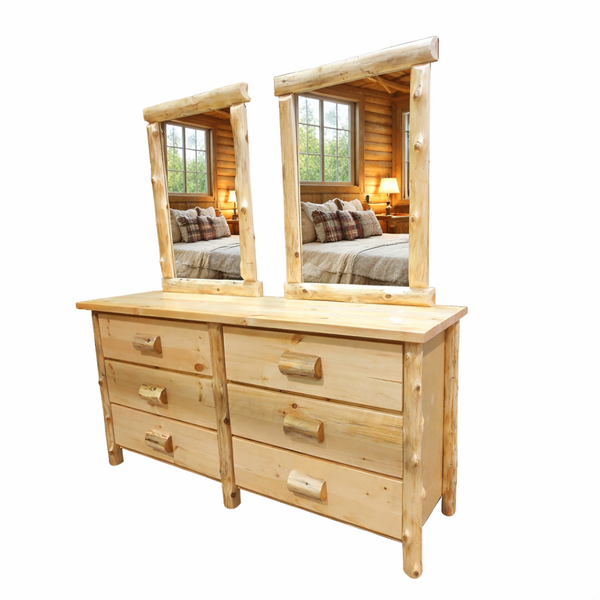 Large 6 Drawer Elkridge log dresser