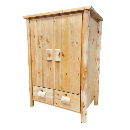 Rustic Free Standing Closet | Solid Wood Armoire Closet | Large Armoire Closet | Big Armoire Closet for Cabin Rentals | Solid Wood Armoire Wardrobe for additional clothing storage
