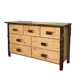 Medium 7 Drawer Cedar Dresser | 60" Wide - LogHeads Home Center