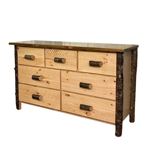 Medium 7 Drawer Cedar Dresser | 60" Wide - LogHeads Home Center