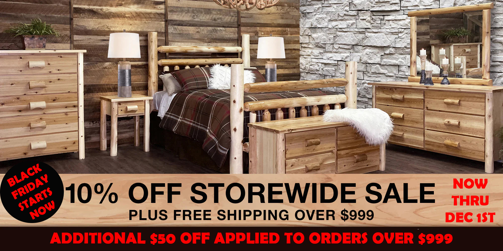 Log furniture I Rustic Furniture I Handmade in America