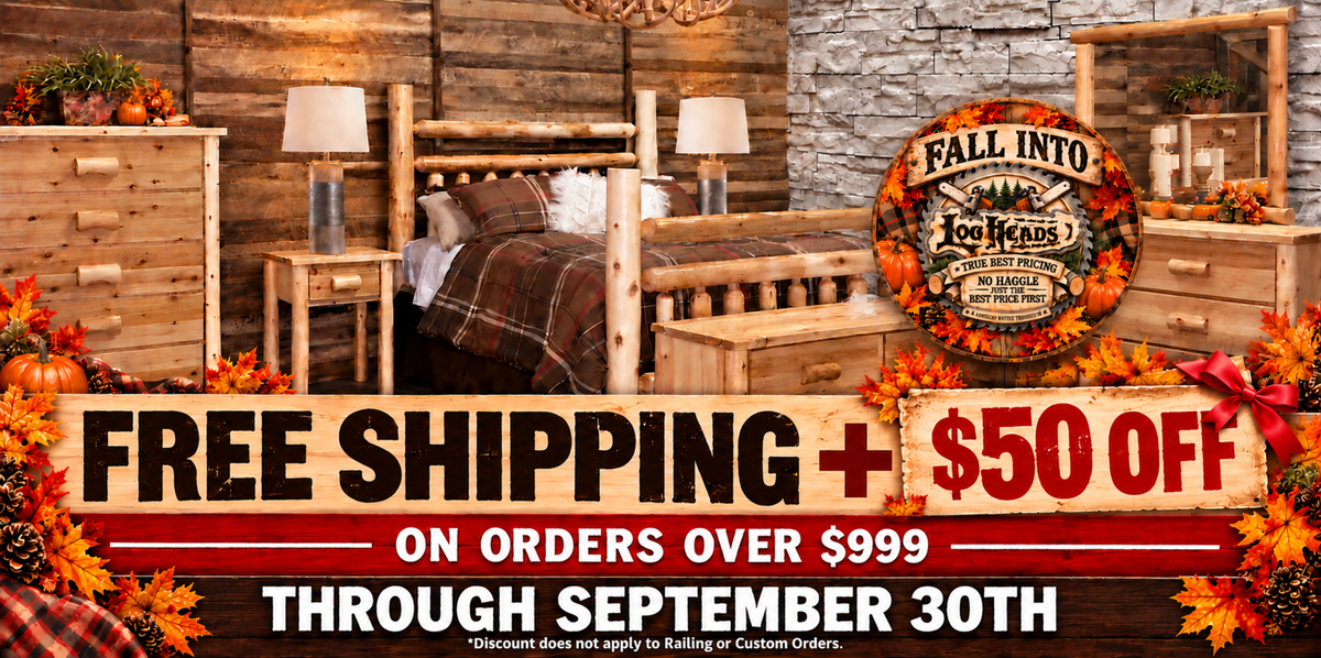 ​Log furniture I Rustic Furniture I Handmade in America I Log bedroom set