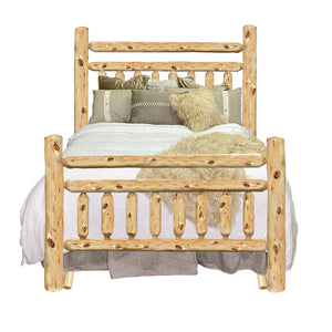 Log Bed | Lodge Log Bed in Elk Ridge Log Texture from LogHeads Home Center log furniture manufacturing company in Lancaster, KY
