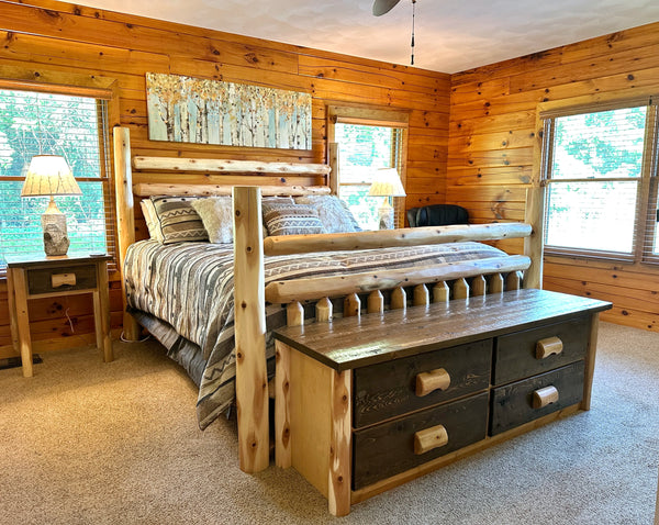 Log Bed from LogHeads Home Center Log Furniture