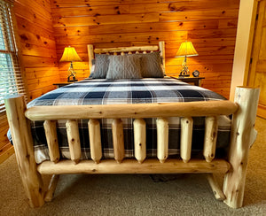 Log Bed | 4 Poster Log Bed Frame - LogHeads Home Center
