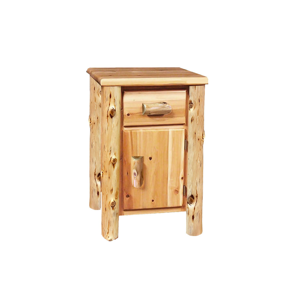 Rustic 1 Drawer Nightstand with Door