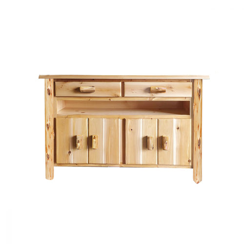 Farmhouse Entertainment Center | 2 Drawer 4 Door from LogHeads Home Center