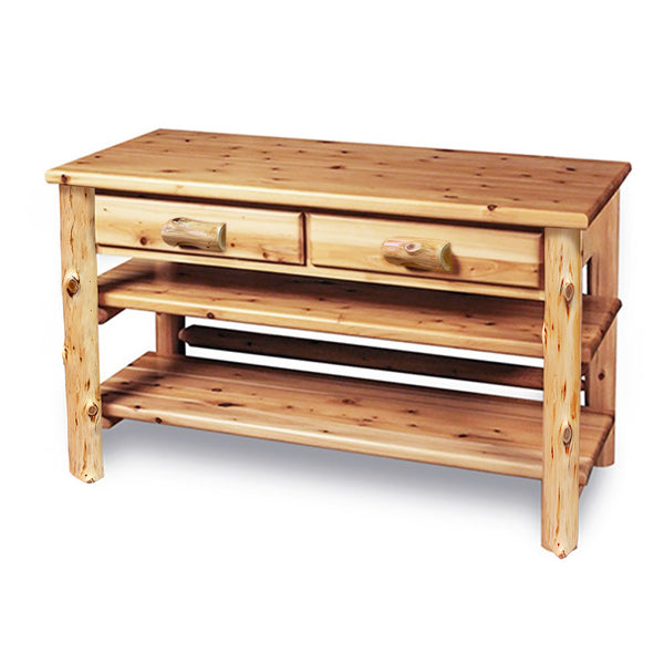 Farmhouse Entertainment Center | 2 Drawer 