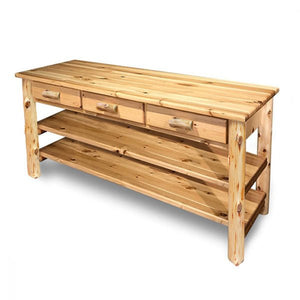 Rustic 3 Drawer Buffet Server from LogHeads Home Center Log Furniture Manufacturing