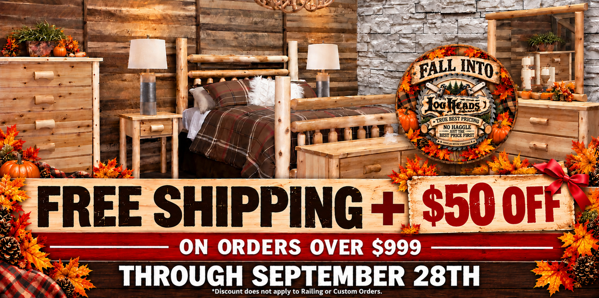 ​Log furniture I Rustic Furniture I Handmade in America I Log bedroom set