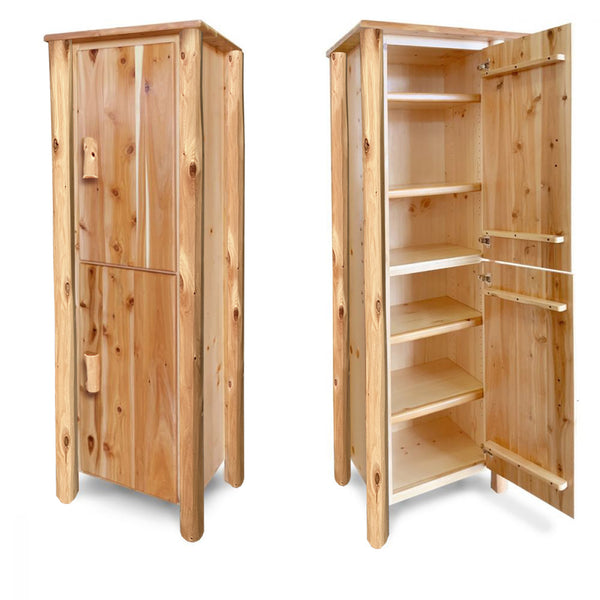 Log Pantry | Rustic Linen Cabinet