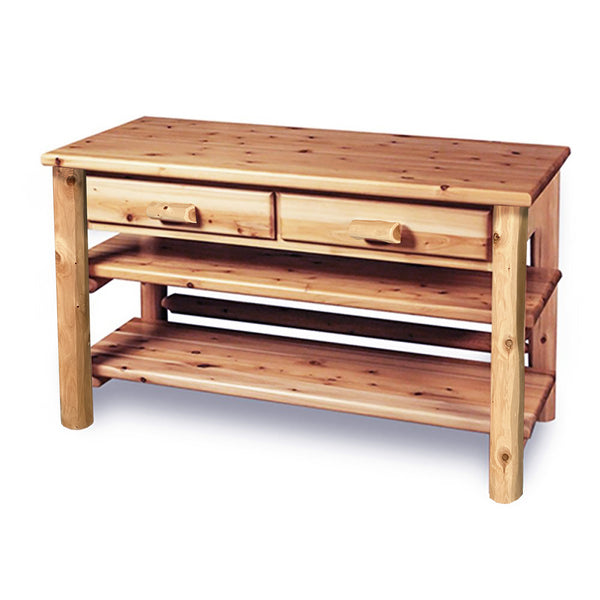 Farmhouse Entertainment Center | 2 Drawer - LogHeads Home Center