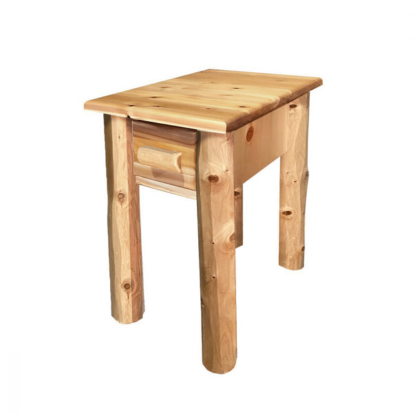 Rustic Mini 1 Drawer End Table - LogHeads Home Center