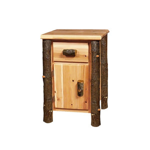 1 Drawer Nightstand with Door | 20" Wide - LogHeads Home Center