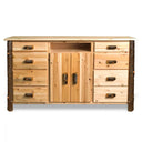 Rustic Entertainment Dresser & TV Stand in Hickory Log Texture