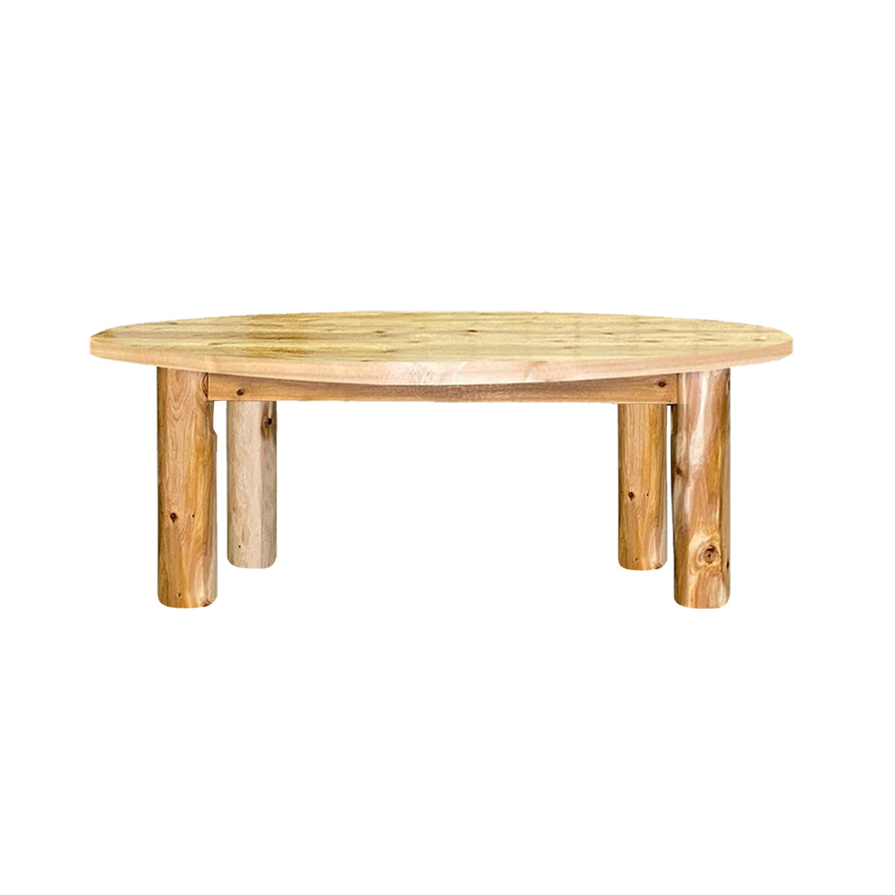 Rustic Oval Coffee Table | 45″ Wide - LogHeads Home Center