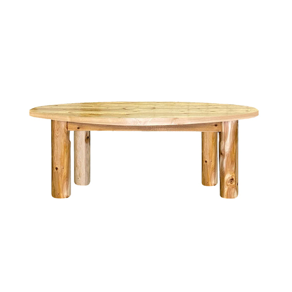 Rustic Oval Coffee Table | 45″ Wide - LogHeads Home Center