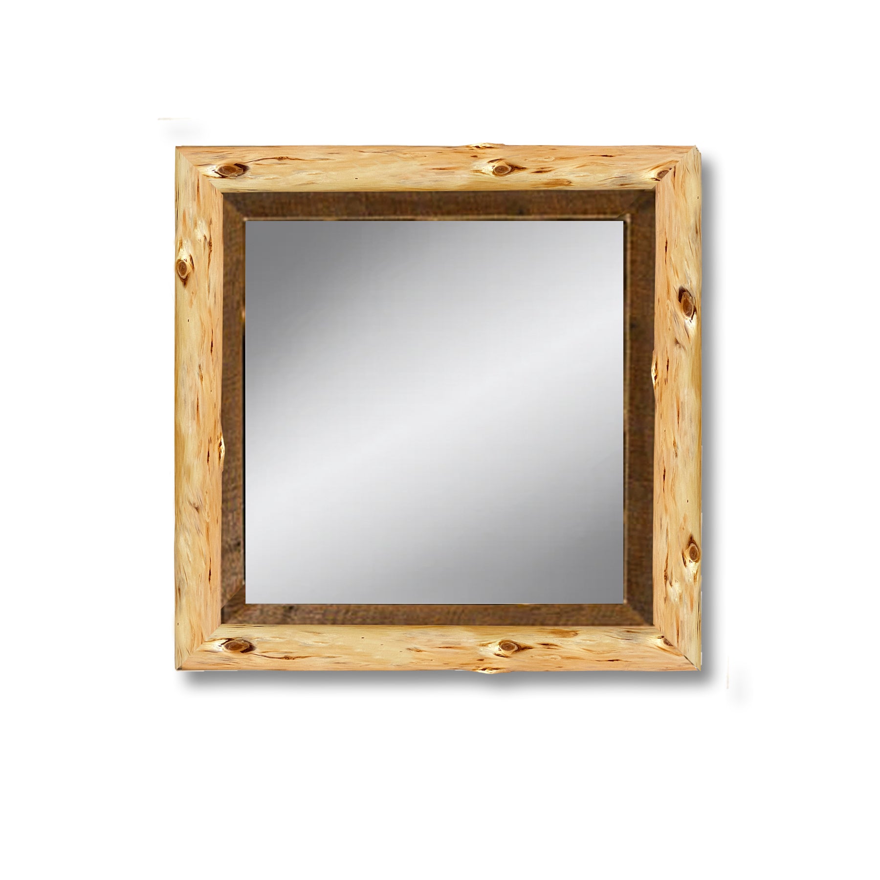 Large Rustic Inlay Vanity Mirror | | Log Furniture