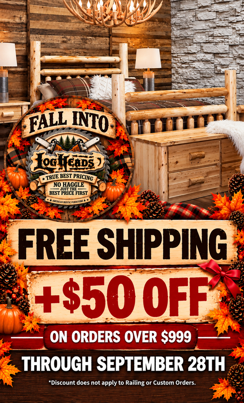 ​Log furniture I Rustic Furniture I Handmade in America I Log bedroom set