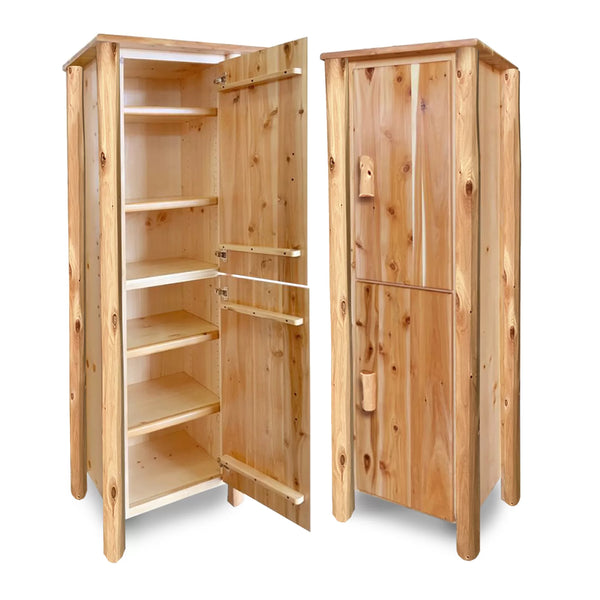 Log Pantry / Rustic Linen Cabinet