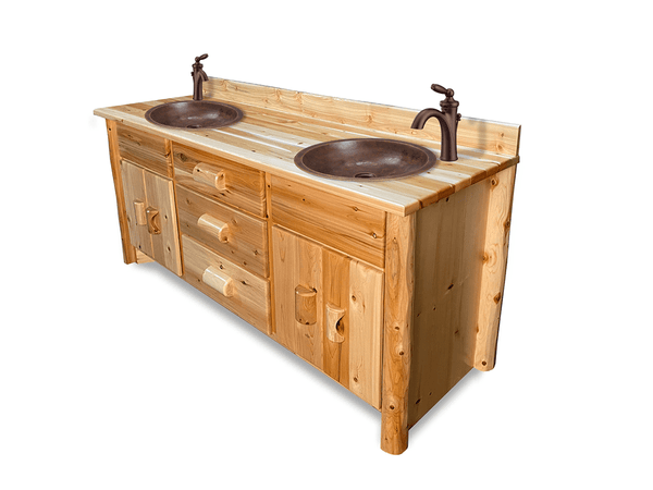 Rustic Bathroom Vanity with double sink