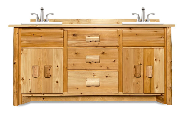 rustic bathroom vanities with double sink