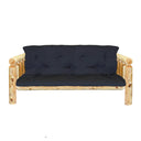 Log Futon | Rustic Futon in Elk Ridge Log Texture with optional black mattress from Log Heads Home Center Log Furniture Manufacturing Facility in Central Kentucky