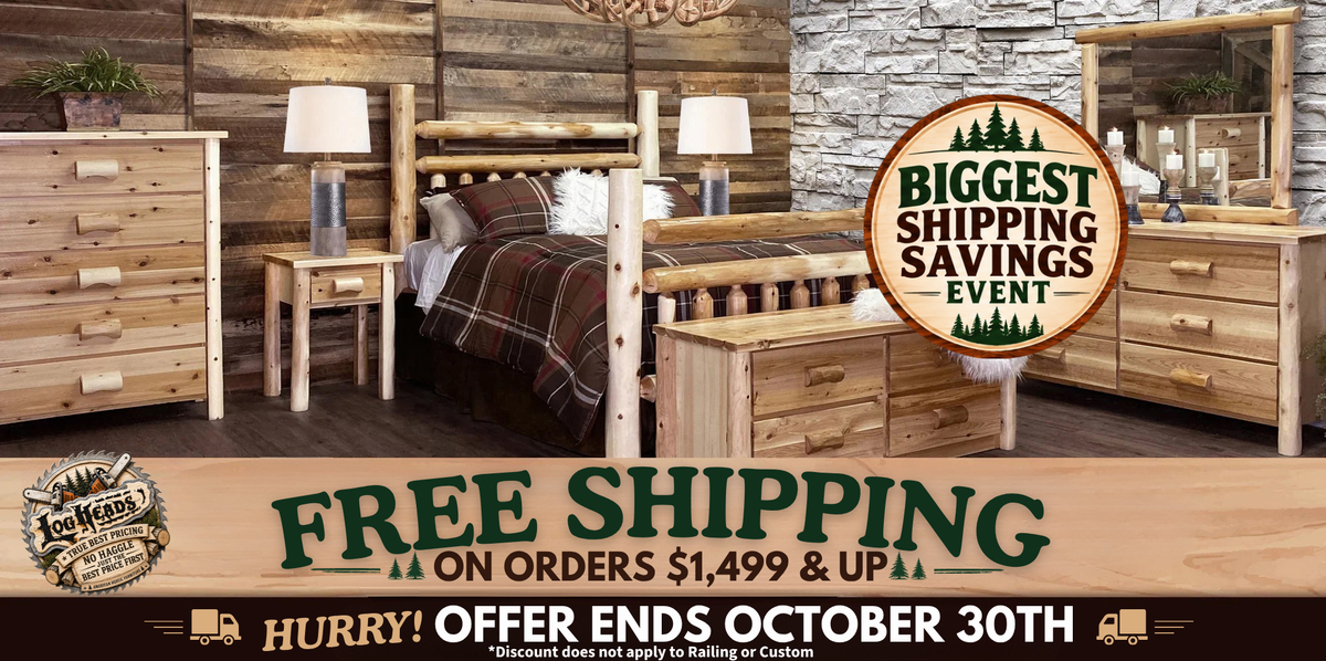 ​Log furniture I Rustic Furniture I Handmade in America I Log bedroom set