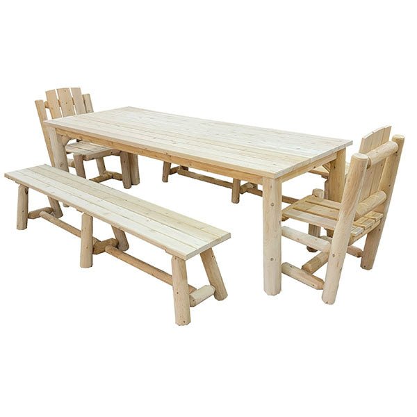Outdoor Rectangle Set with Bench and Chairs