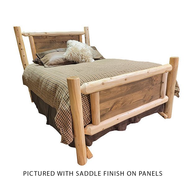Rustic 4 Poster Panel Bed