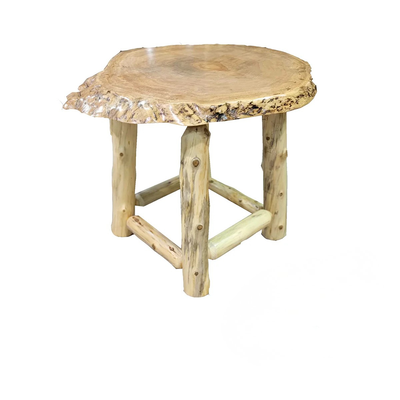 SOLD: Custom Black Oak Burl Accent Table - LogHeads Home Center