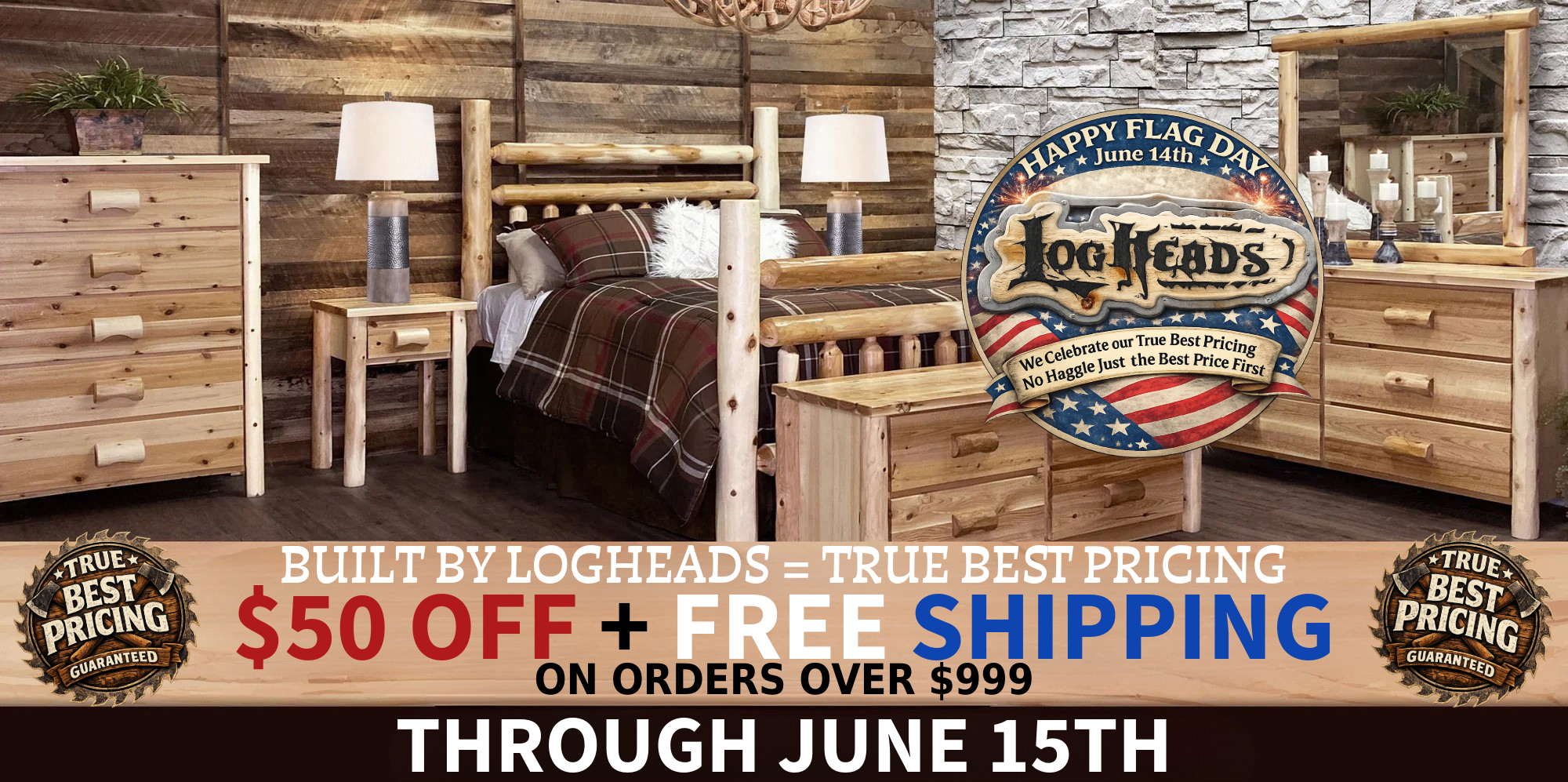 ​Log furniture I Rustic Furniture I Handmade in America I Log bedroom set