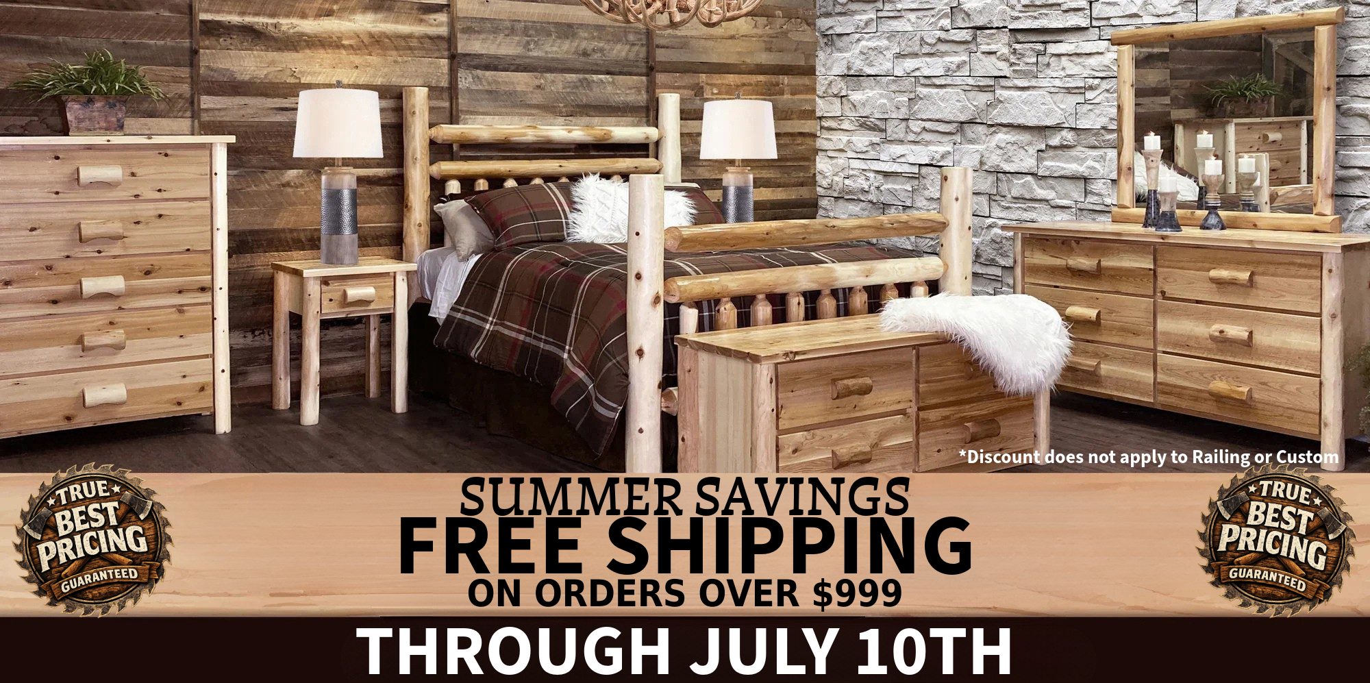 ​Log furniture I Rustic Furniture I Handmade in America I Log bedroom set