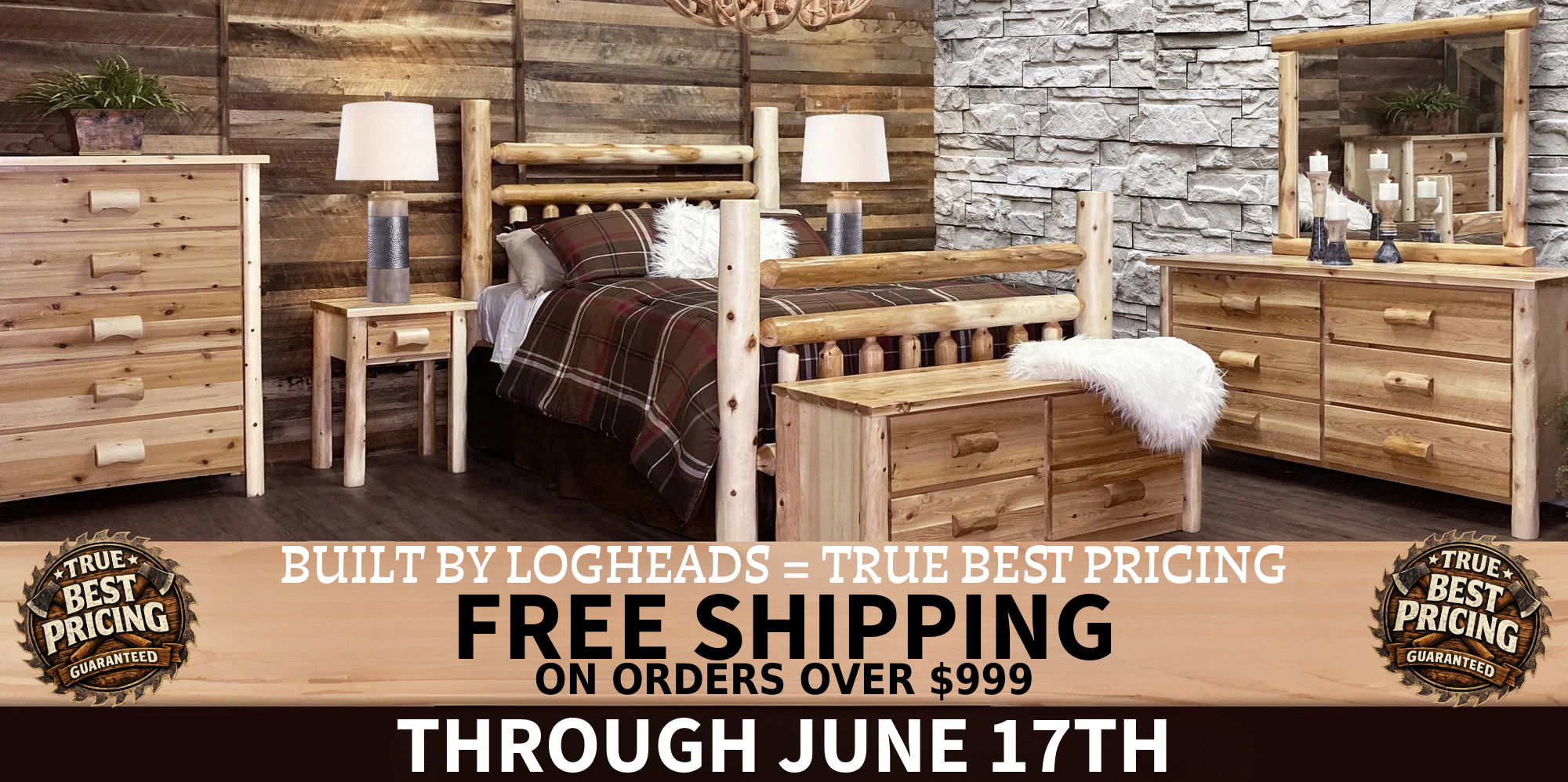 ​Log furniture I Rustic Furniture I Handmade in America I Log bedroom set