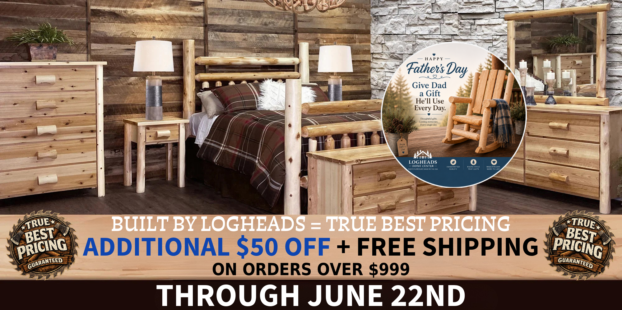 ​Log furniture I Rustic Furniture I Handmade in America I Log bedroom set