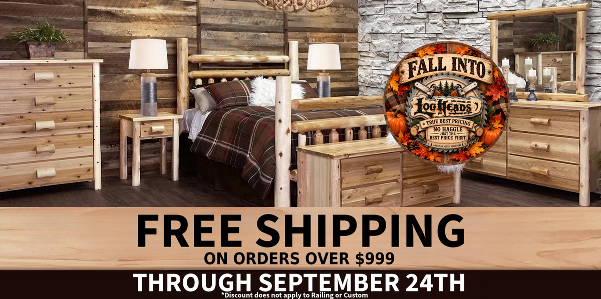 ​Log furniture I Rustic Furniture I Handmade in America I Log bedroom set